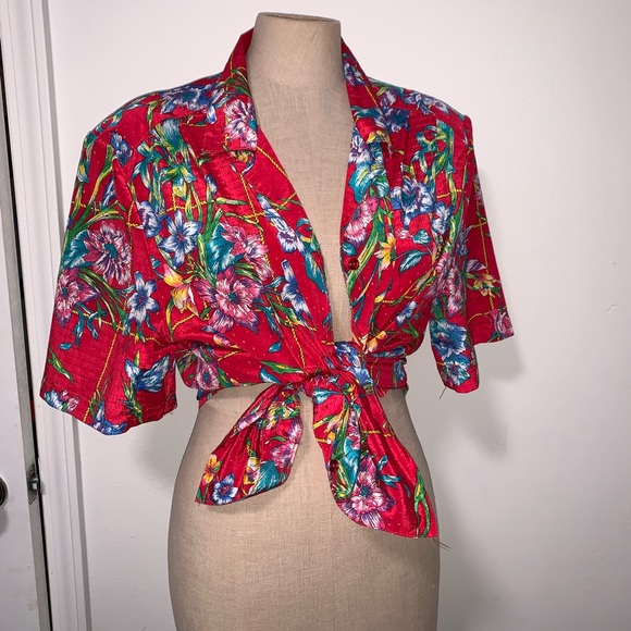 Vintage floral all over print blouse - Picture 4 of 4